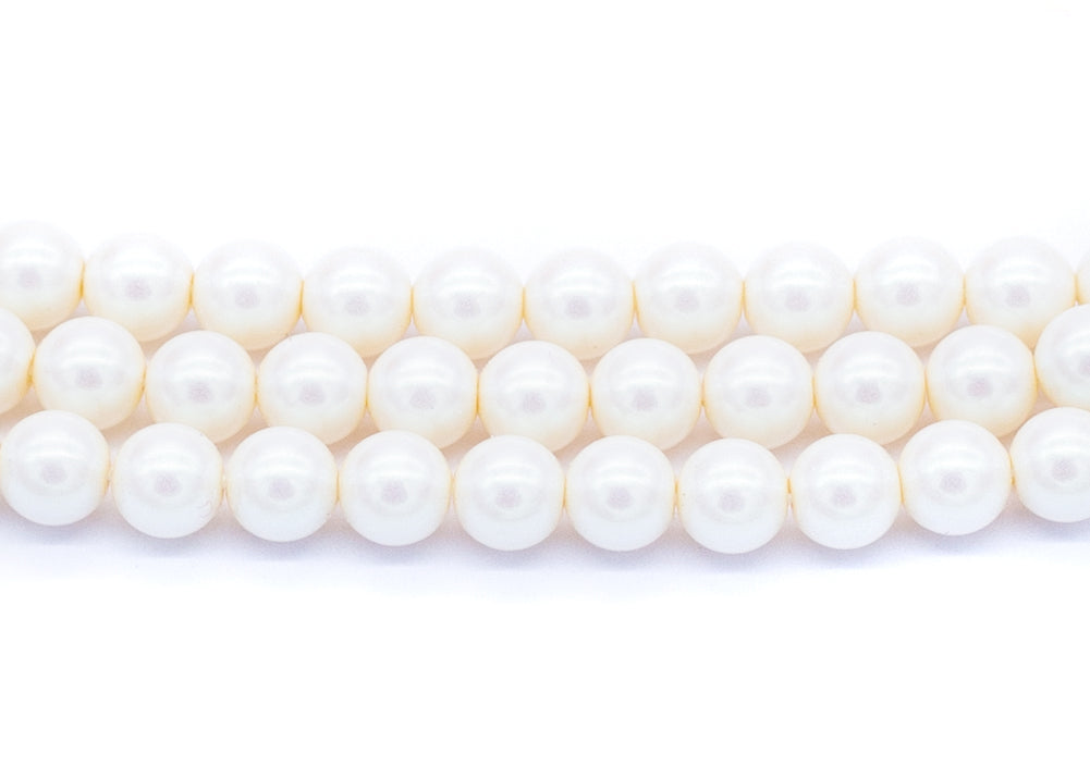 8GP613-I: CZ Glass Pearl Iridescent Ivory 8mm 200PC