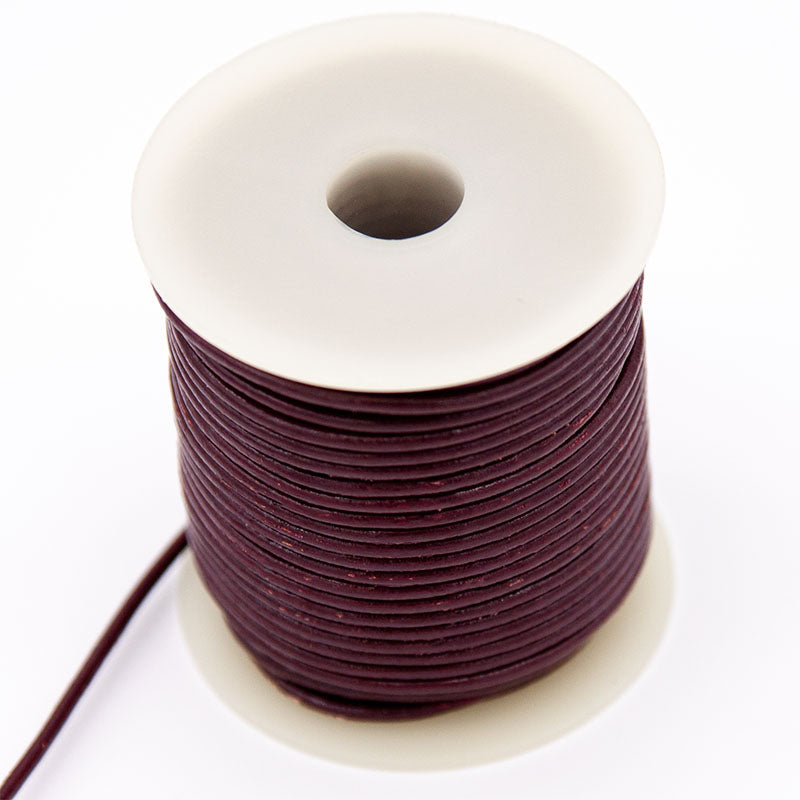 20LC148: Leather Cord Dark Red 2mm 25MTR