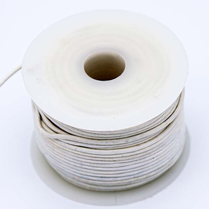 15LC113: Leather Cord White 1.5mm 25MTR