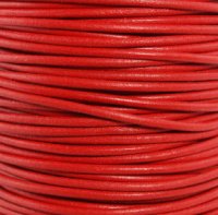 10LC144-U2: Leather Cord 1mm Red 2MTR