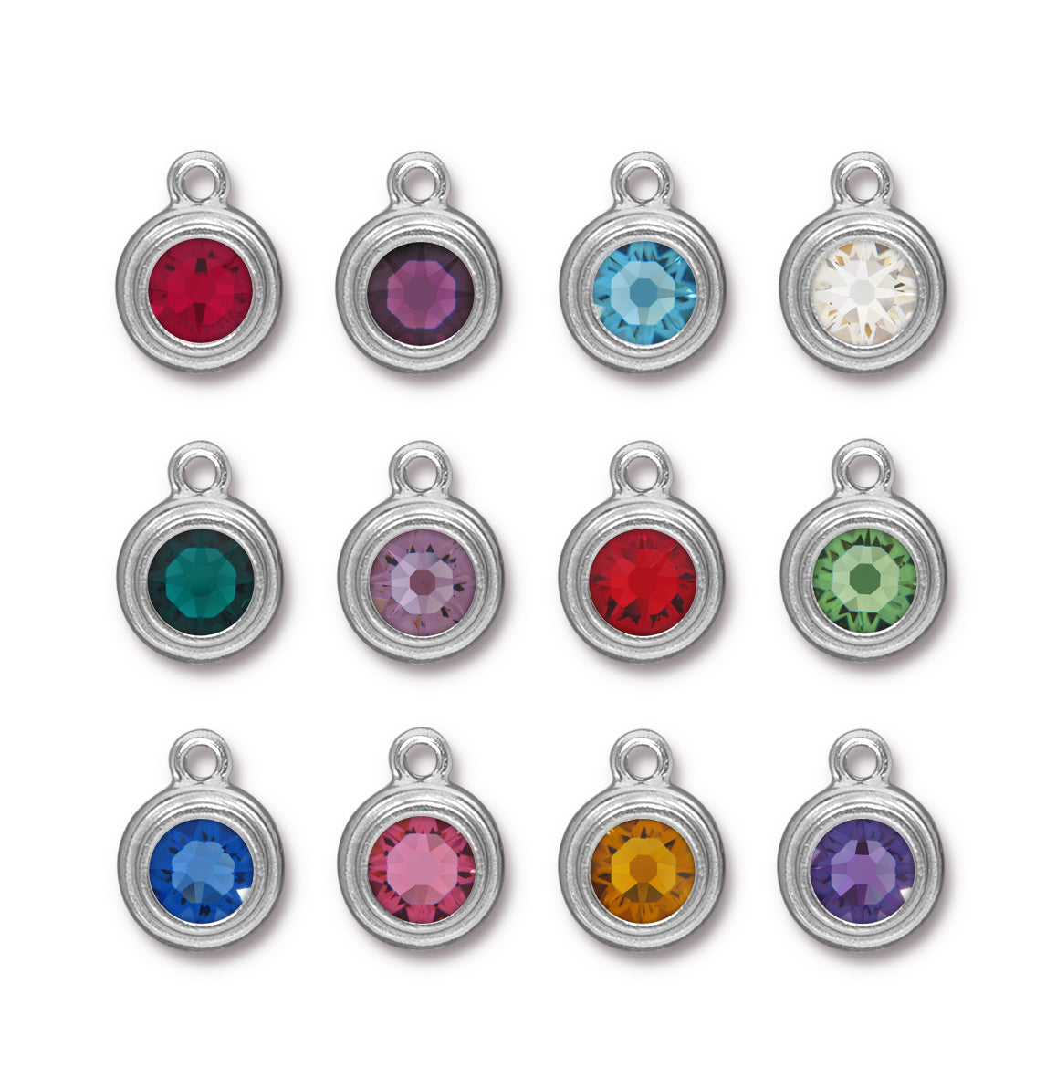 TC6847-16: Charm Ss34 Birthstone Mix