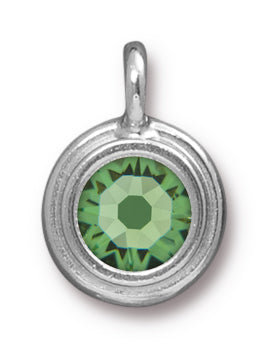 TC6846-08: Stepped Charm Ss34 Peridot WB