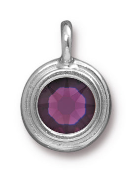 TC6846-02: Stepped Charm Ss34 Amethyst WB