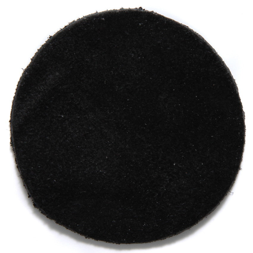 LD109-4: India Suede Leather Disc Black 4 Inch - 1 Piece