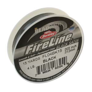 60TN109-15: 4 LB FIRELINE BLACK .005 IN/.12MM DIA 15 YRD