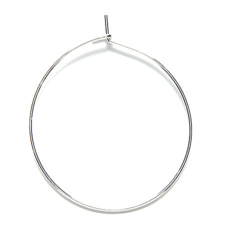 FI5010-SR: Earring Hoop 30mm Silver 4PR