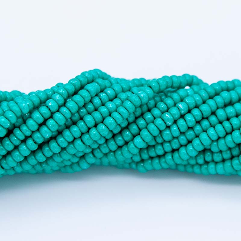 8SB187-IT: CZ Seed Bead Intensive Opaque Green 8/0 Color # 16A58 6HK