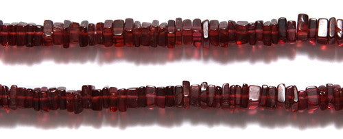 50ST418: Garnet Square Heishi 4-5mm