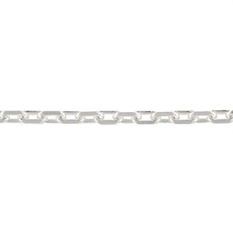 CX134-SS4DCF: Sterling Silver DIA Cut Paperclip Chain E Coat 3x4.5mm