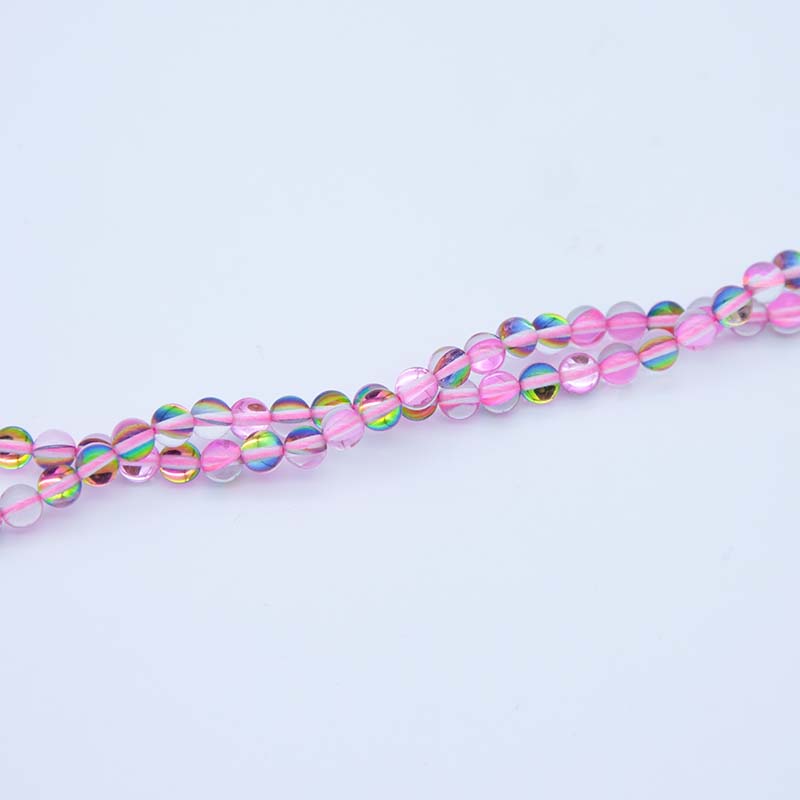 6CD593-V: Mystic Aura Quartz Rose Vitrail 6mm