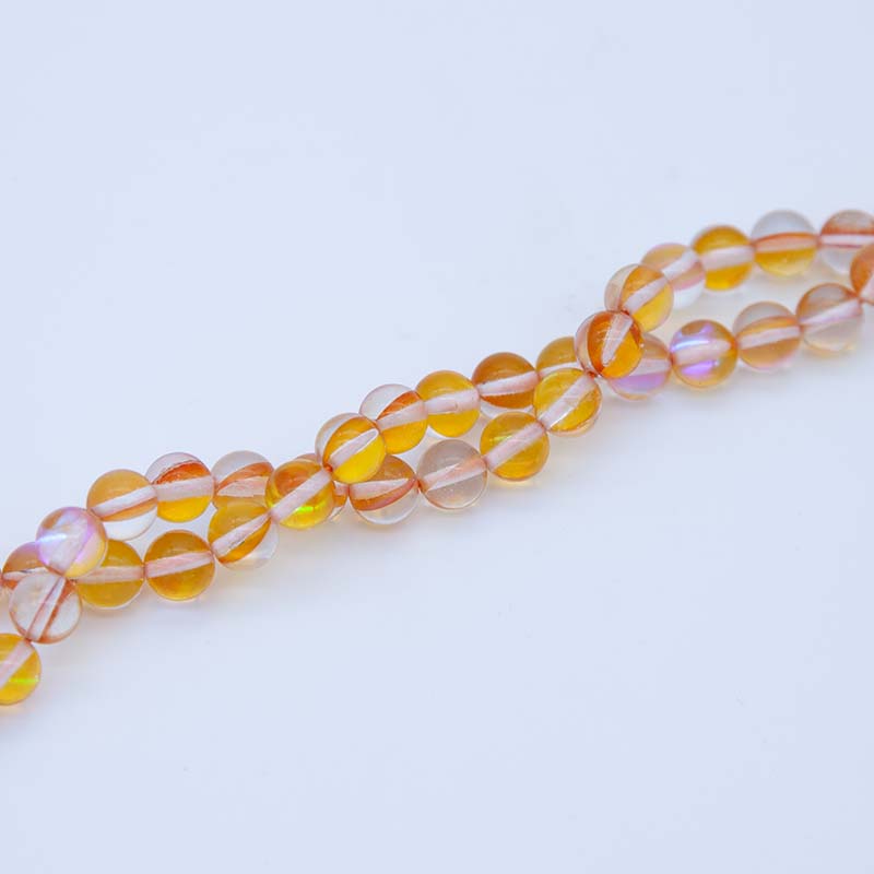 8CD534: Mystic Aura Quartz Tangerine 8mm