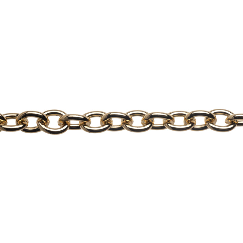 CX945-G: ALUMINUM CABLE CHAIN 15X12.5x3MM GLD PLT 6"