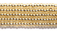 11SB452-RH: CZ Seed Bead Silver Lined LT Gold 11/0 Round Hole 6HK