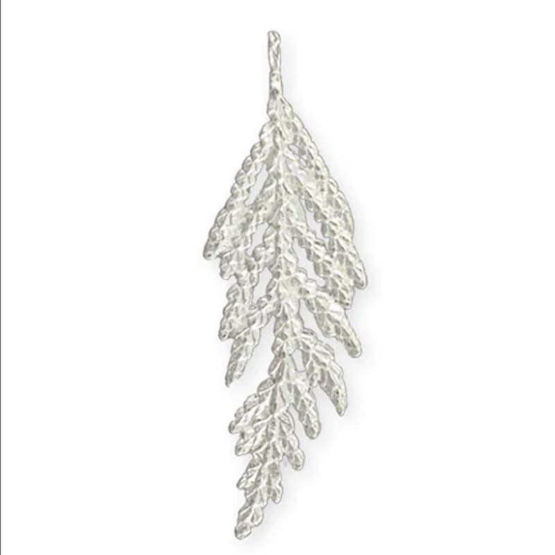 VP292-SPL: 49x15mm Hanging Fern Sterling Silver Plated