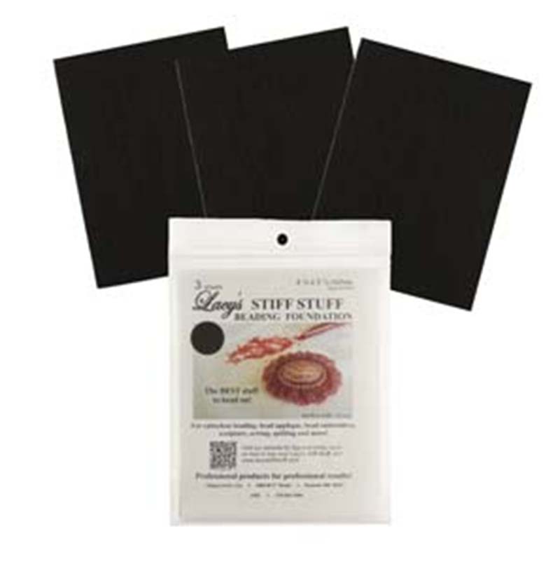 MS620-3BLACK: LACY'S STIFF STUFF BLACK 4.25X5.5 3PK