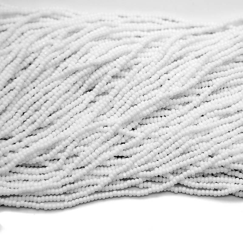 10SB112-CR: CZ Seed Bead True Cut Opaque White 10/0-1HK