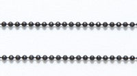 1CX1109-D: Ball Chain Diamond Cut 1mm Matte Black