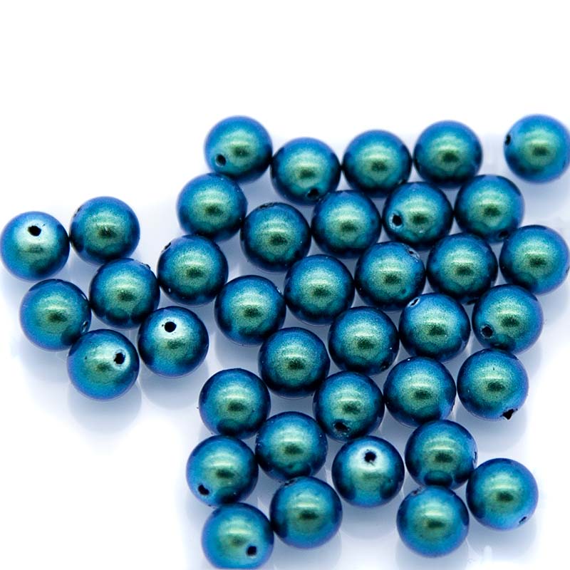 6CC688R: Preciosa Nacre Pearl Pearlescent Peacock Green 6mm 25PC