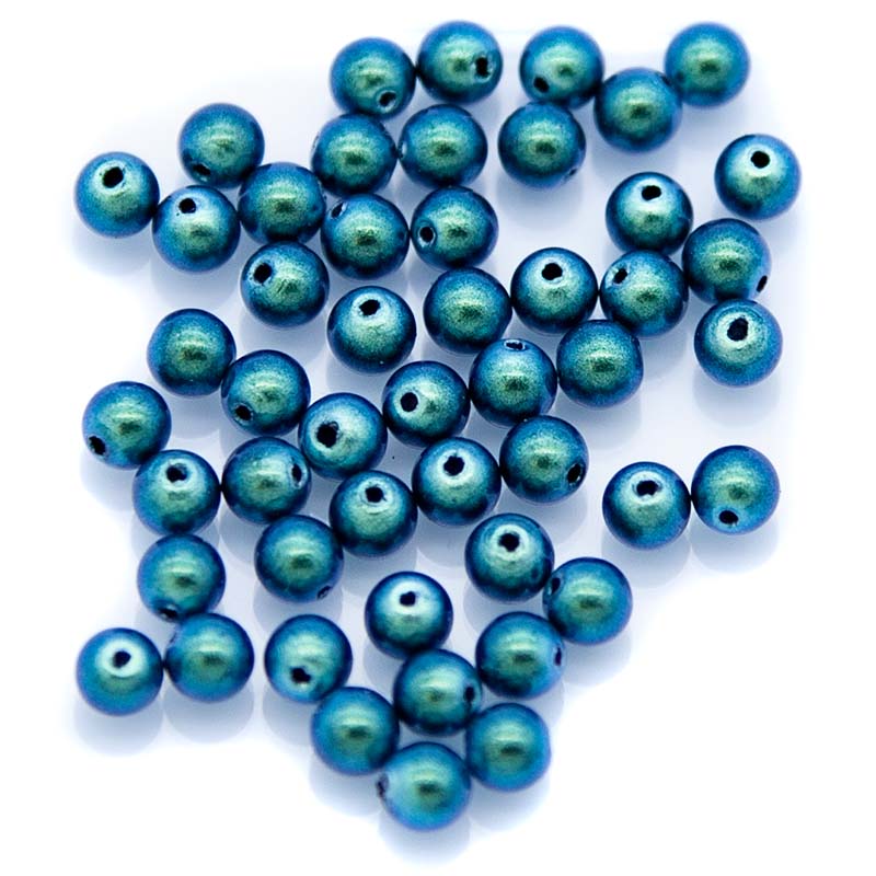 4CC688: Preciosa Nacre Pearl Pearlescent Peacock Green 4mm-50PC