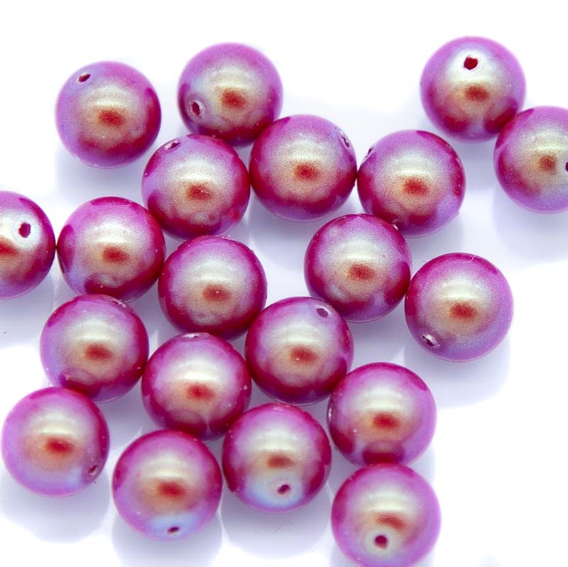 8CC645: Preciosa Nacre Pearl Pearlescent Red 8mm-50PC