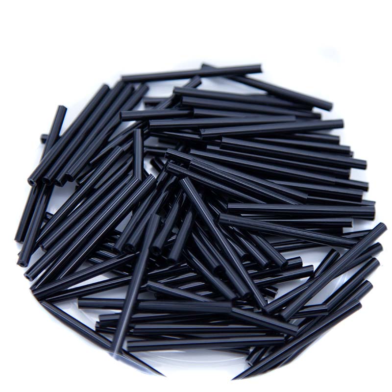 65BB109: CZ Tube Bead Black 60x3mm-50GM