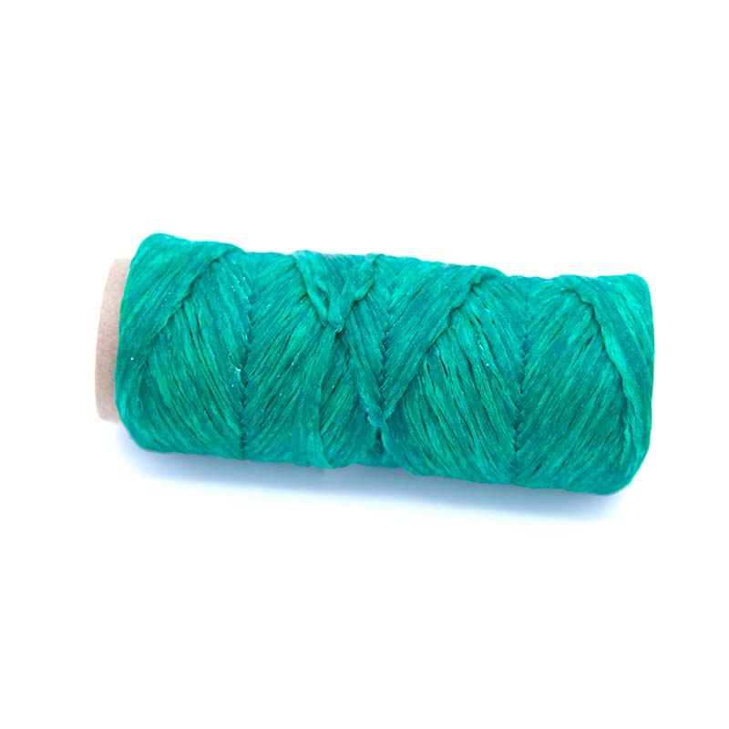 9TS186-1: Sinew Simulated Emerald 1oz tube aprox 100 ft 1/8 dia Flat 70lb Test