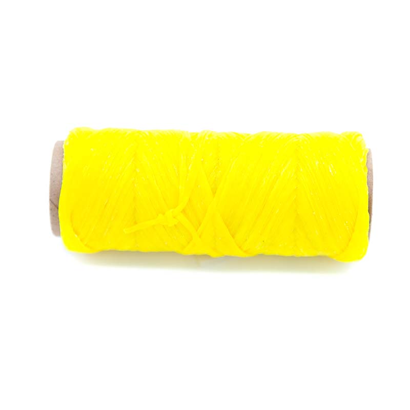 9TS123-1: Sinew Simulated Yellow 1oz tube aprox 100 ft 1/8 dia Flat 70lb Test