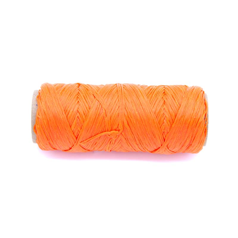 9TS135-1: Sinew Simulated Orange 1oz tube aprox 100 ft 1/8 dia Flat 70lb Test