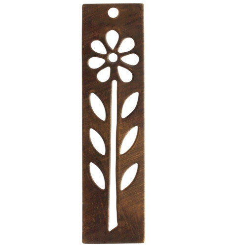 VJ6024: Vintaj Tall Rectangle Flower Stencil 12x48mm