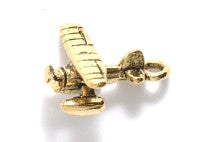 PW9841-AG: Charm Sea Plane Ant Gold 15x17mm - 1PC