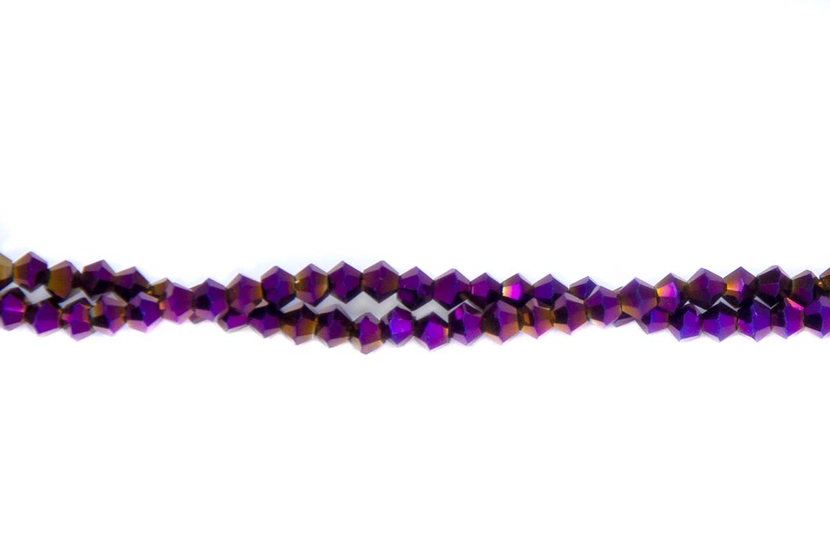 80CD899: Crystal Diamond Metallic Purple A A A 3MM 16" String