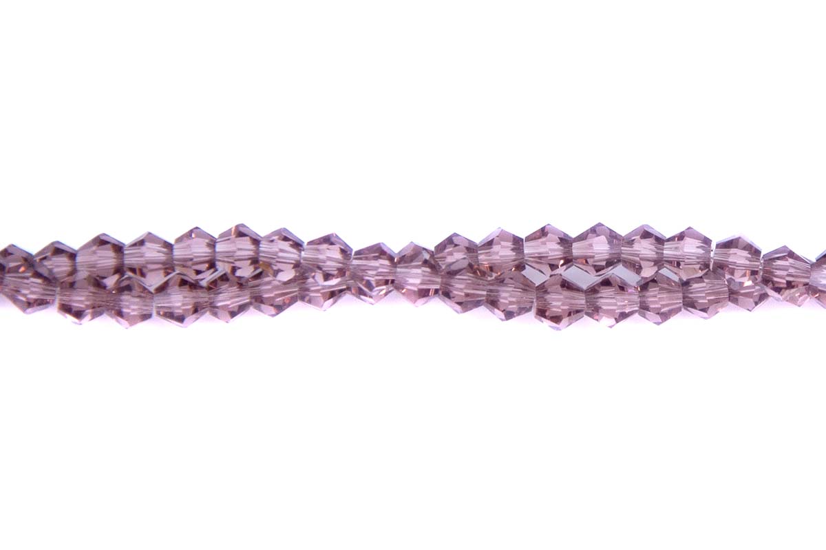 82CD298: Crystal Diamond Amethyst A A A 4MM 16" String