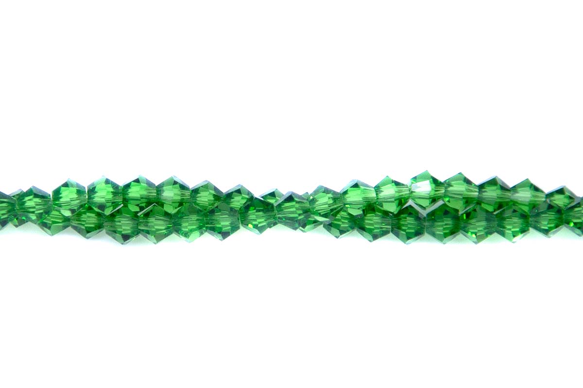 82CD284: Crystal Diamond Grass Green A A A 4MM 16" String