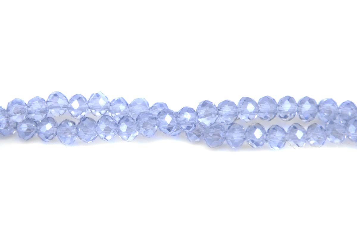 71CD371: Crystal Rondelle Blue Luster A A A 3X4MM 16" String