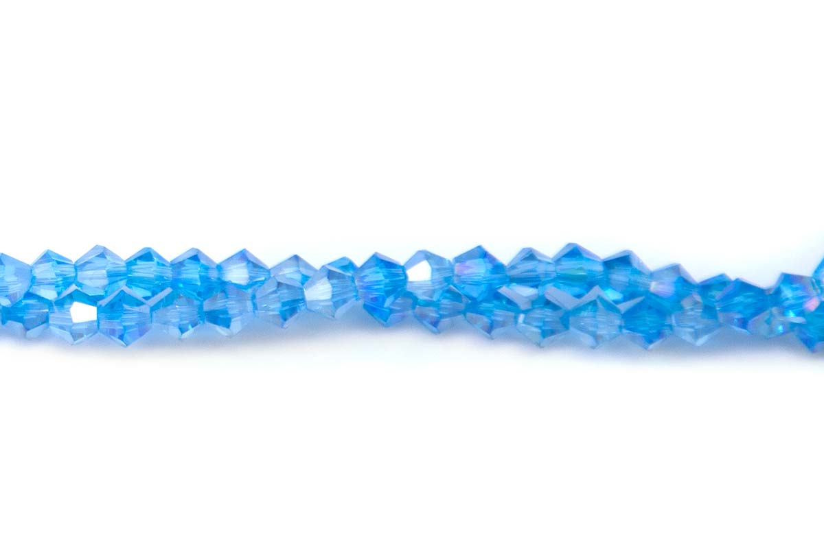 82CD563: Crystal Diamond Aqua Blue AB A A A 4MM 16" String