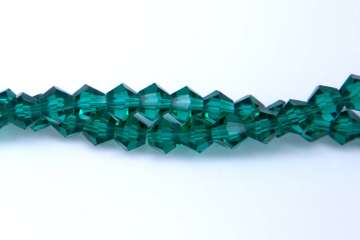 86CD287: Crystal Diamond Emerald A A A 6MM 16" String