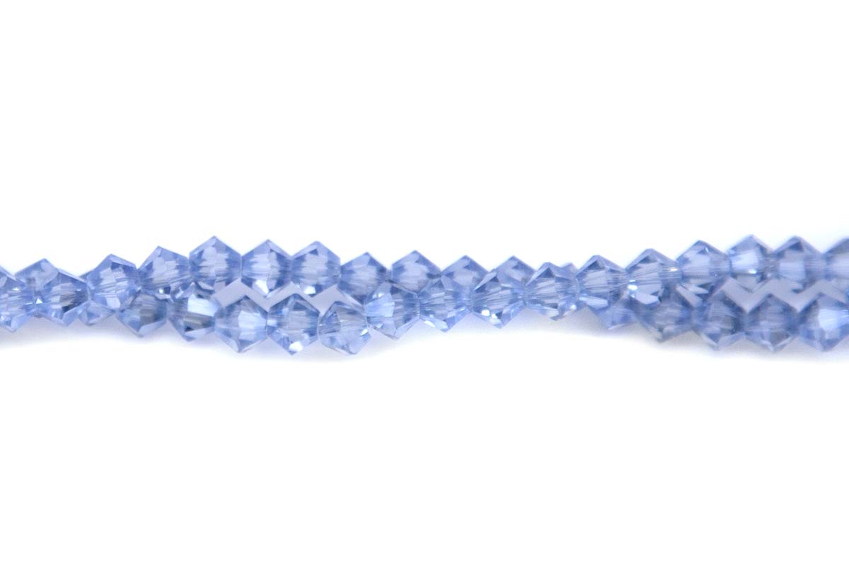 82CD371: Crystal Diamond Blue Luster A A A 4MM 16" String