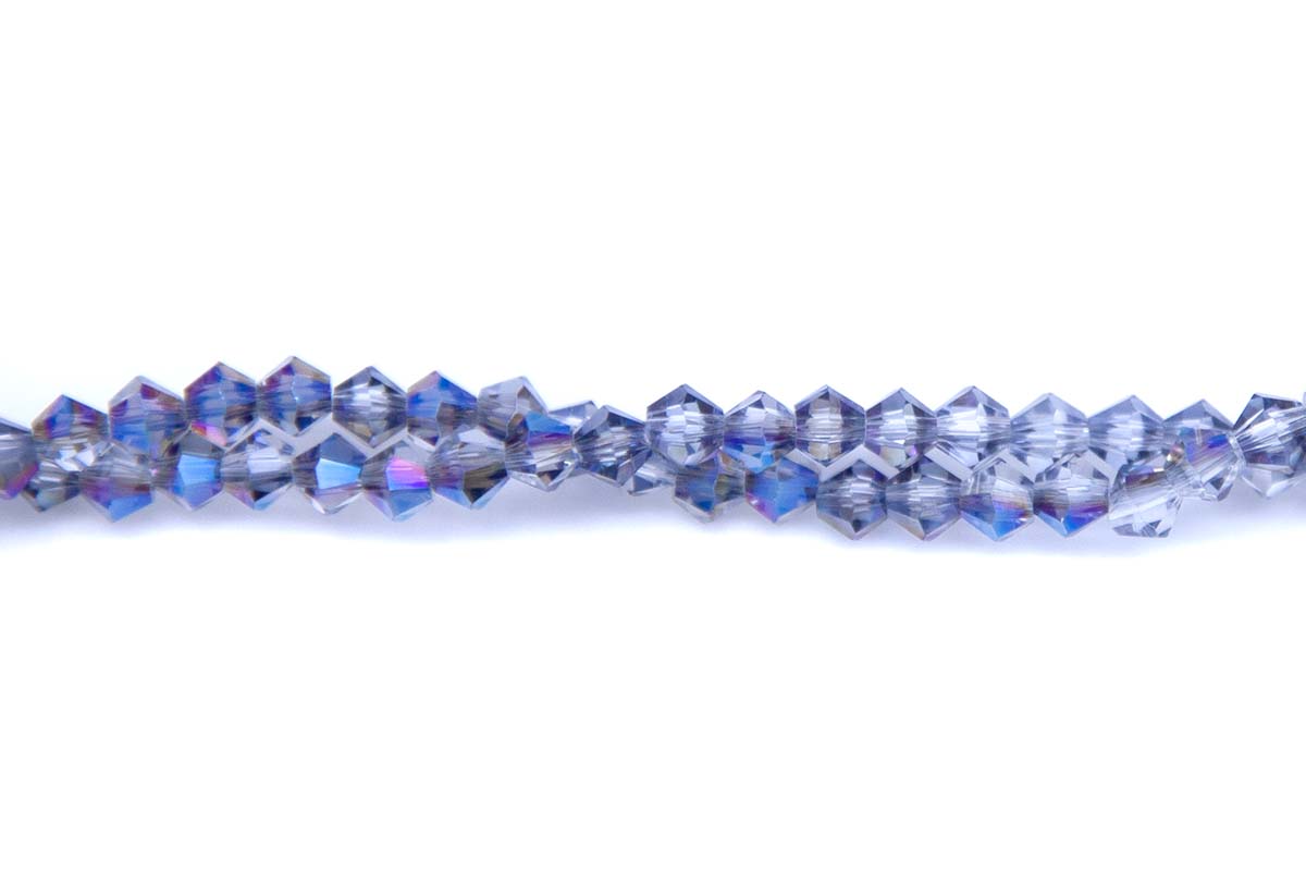 82CD506: Crystal Diamond Blue AB A A A 4MM 16" String