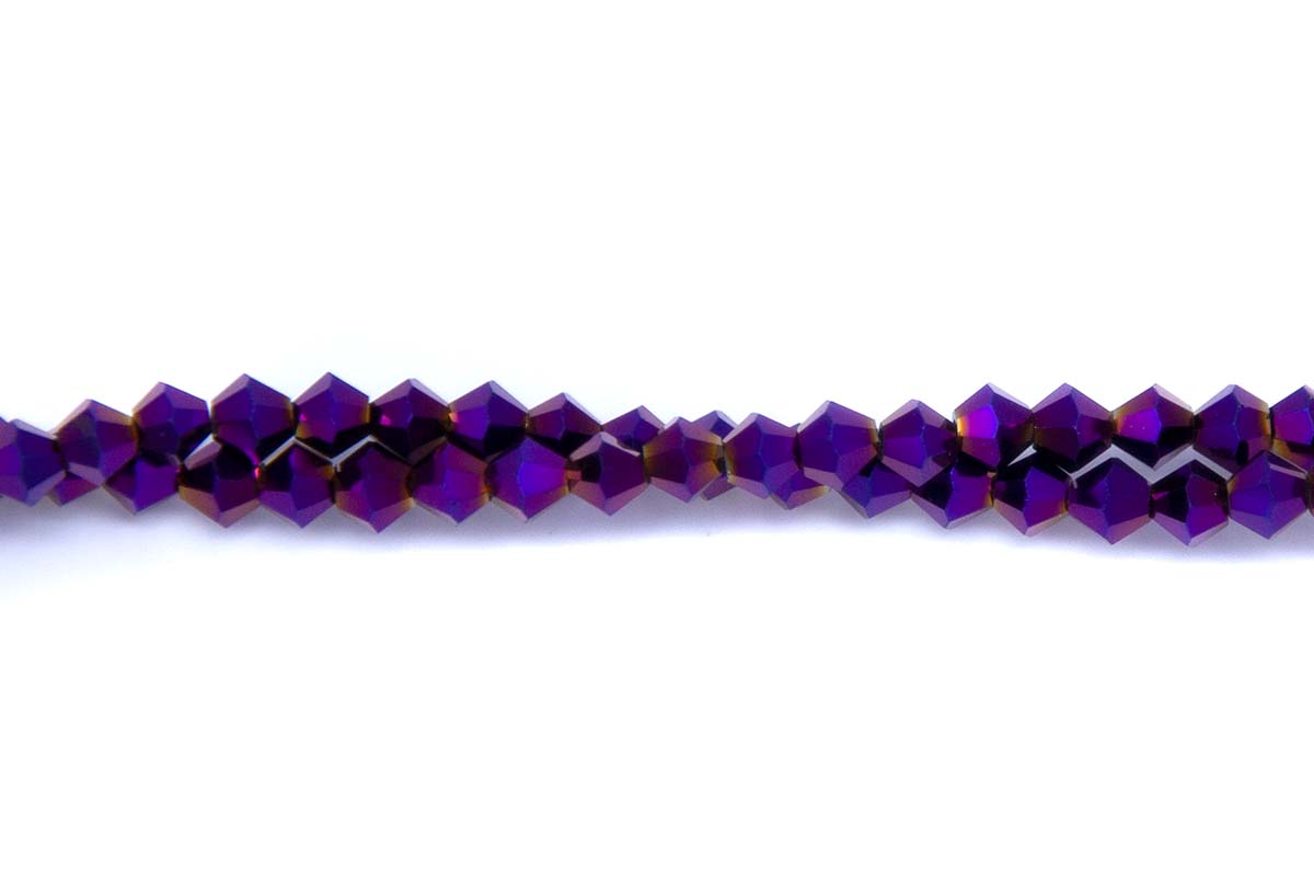 82CD899: Crystal Diamond Metallic Purple A A A 4MM 16" String