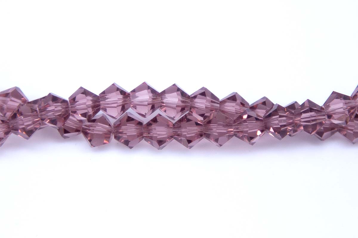 86CD298: Crystal Diamond Amethyst A A A 6MM 16" String