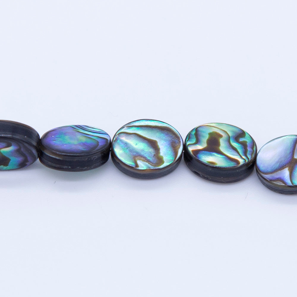 33AB558-F: Abalone Oval 8x10mm 15-16"