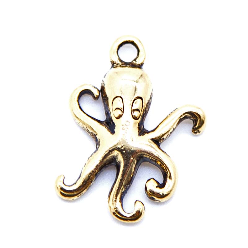 PW3396-AG: Octopus Charm 15x20 Ant Gold