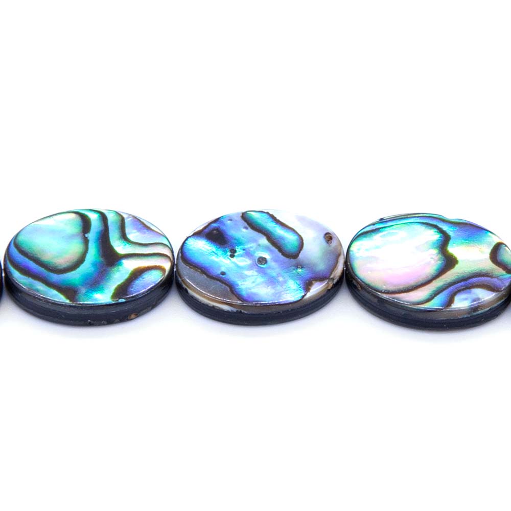 34AB558-F: Abalone Oval 10x14mm 15-16"