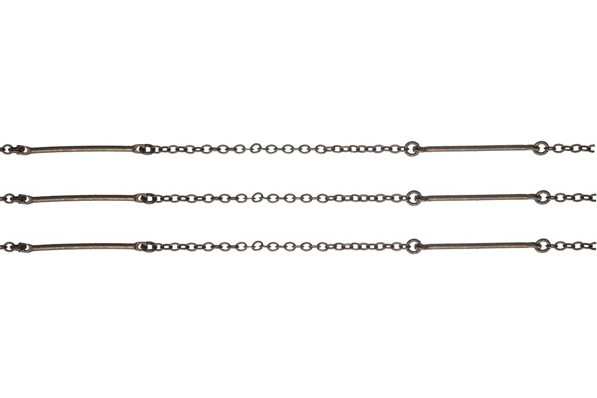 CX2608-AB: Chain 25mm Bar And Cable Ant Brass