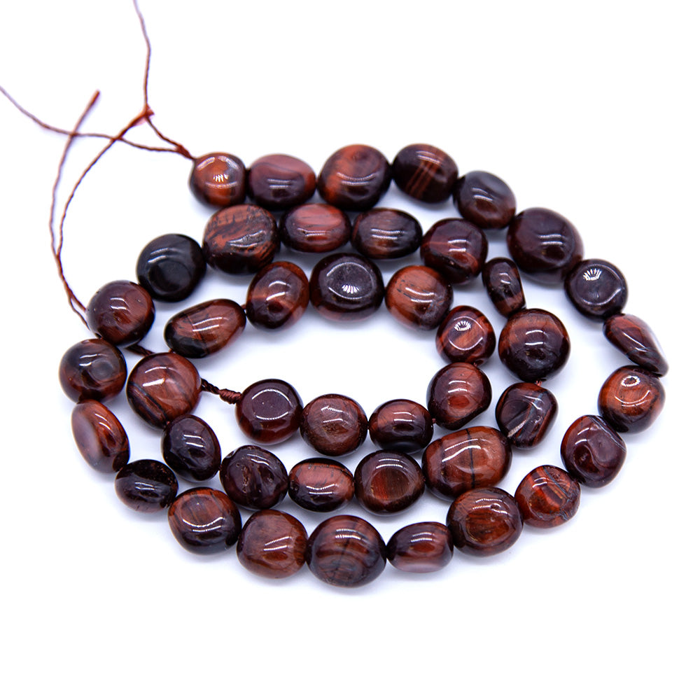 96ST400-R: Tiger Eye Red Pebble 8-10mm 1STR