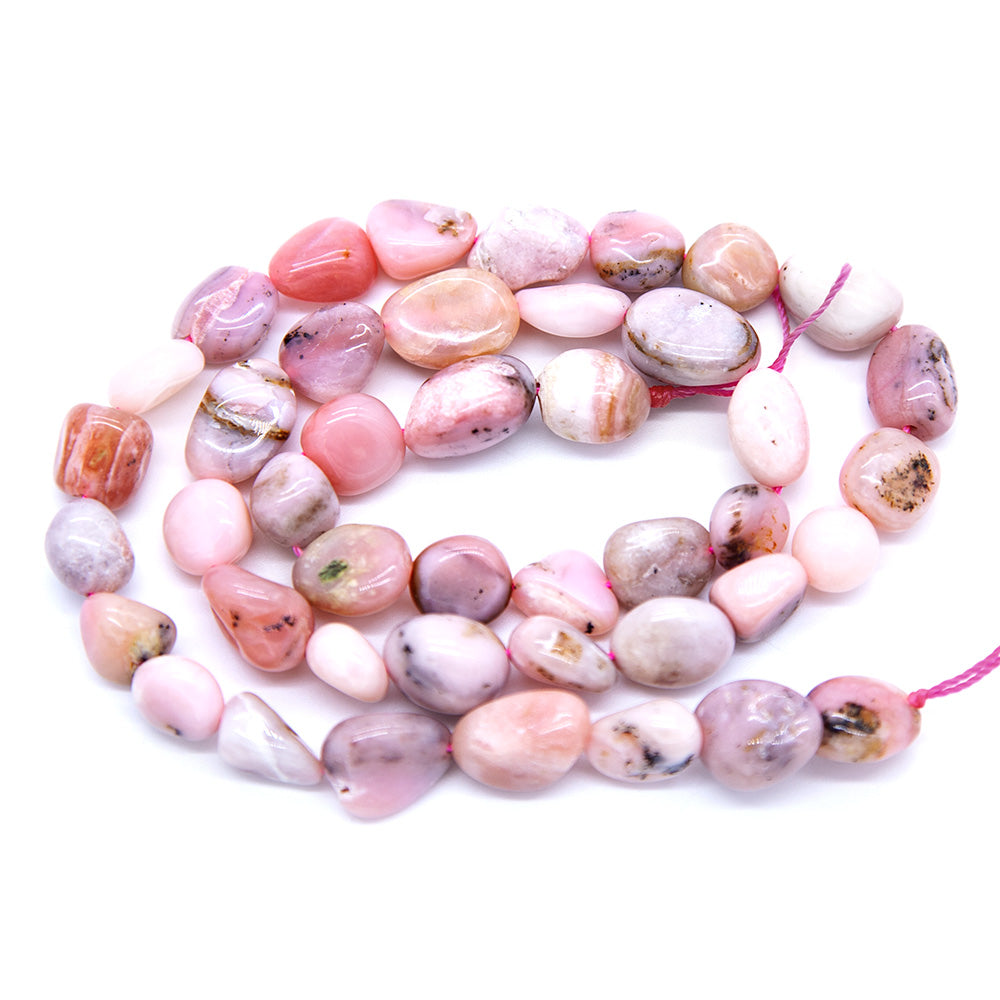 96ST460-P: Pink Peruvian Opal Pebble 8-10mm 1STR