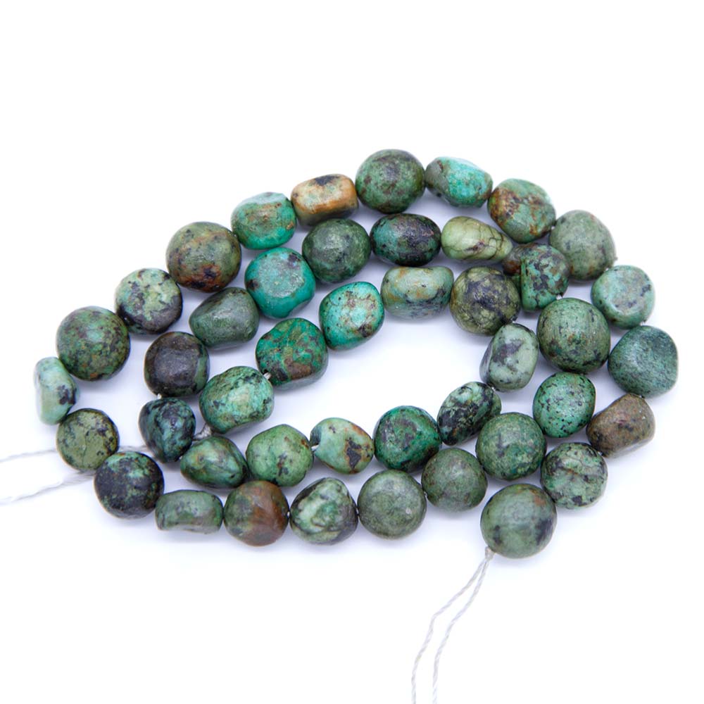 96ST433: African Turquoise Pebble 8-10mm 1STR