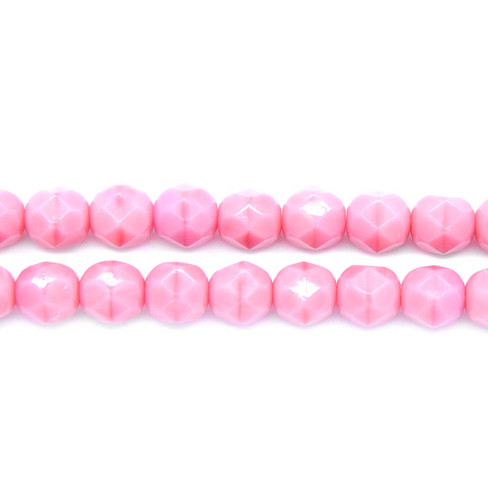 6FC193: Preciosa Czech Faceted Op Pink 6mm 300 Pieces