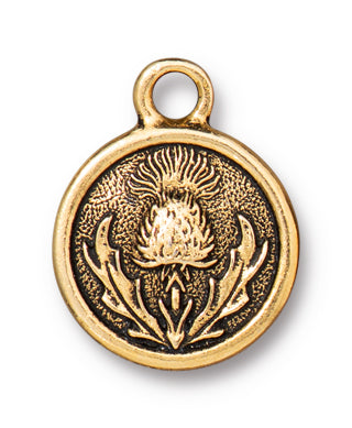 TC2579-AG: TC CHARM THISTLE ANT GLD