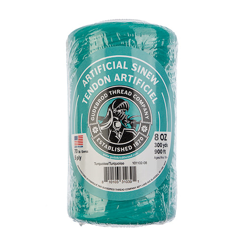 1TS164-800: Artificial Sinew 8OZ 900FT/300YD 5PLY 70LB Turquoise